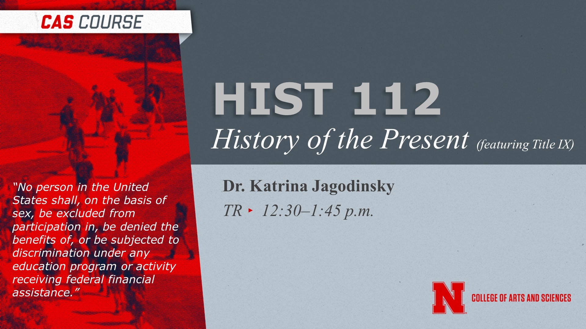 HIST 112 Title IX course