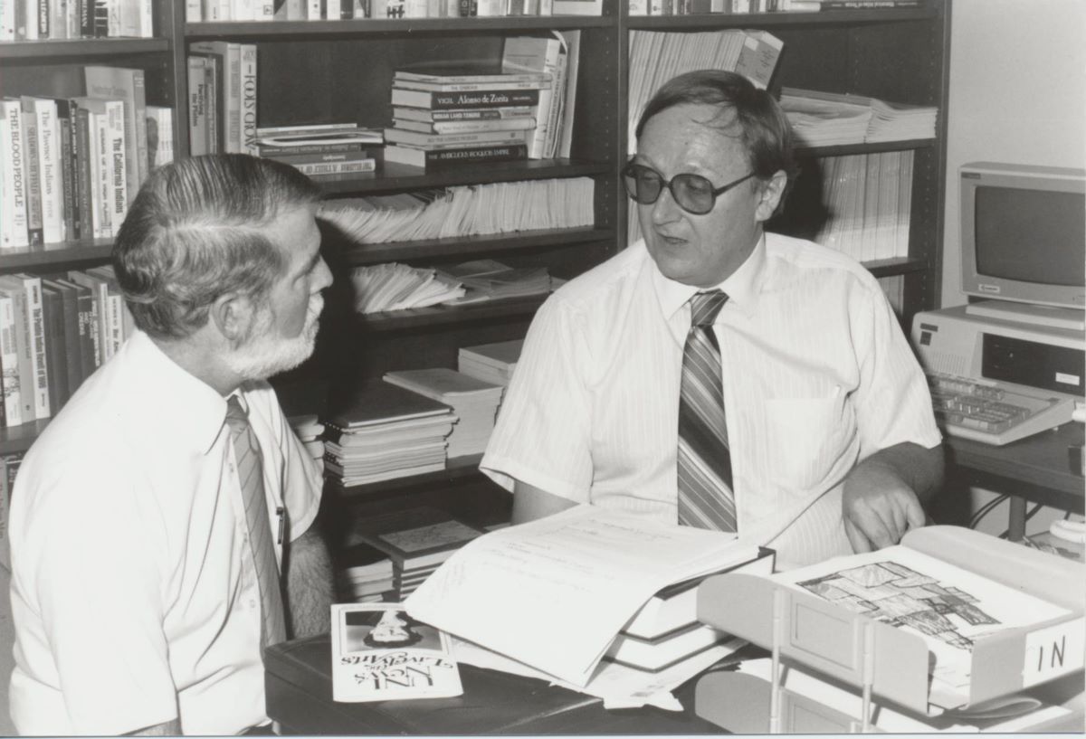 John Wunder with a colleague