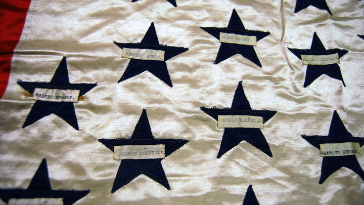 One item collected during the 2014 History Harvest is this flag listing Nebraskans who served in the military during World War I.